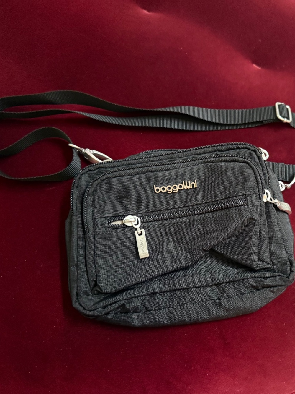 Baggallini Triple Zip Crossbody Bag